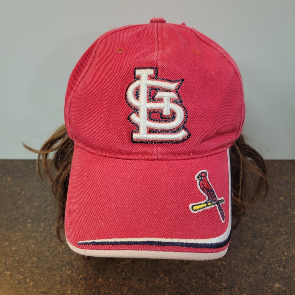 MLB St Louis Cardinals Baseball Cap Mens One Size Red Logo Adjustable Strap Hat